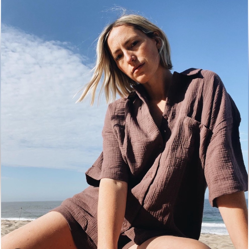 NWOT Sister Katie Elio Shirt + Short Set, Large